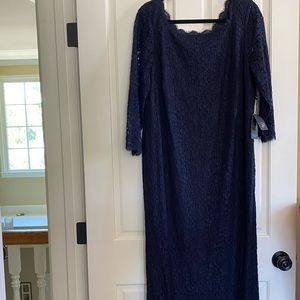 Navy Blue Lace Dress